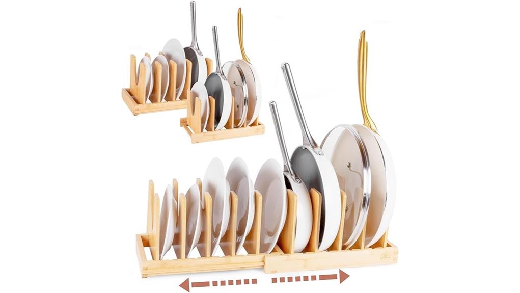 magnetic bamboo lid organizer