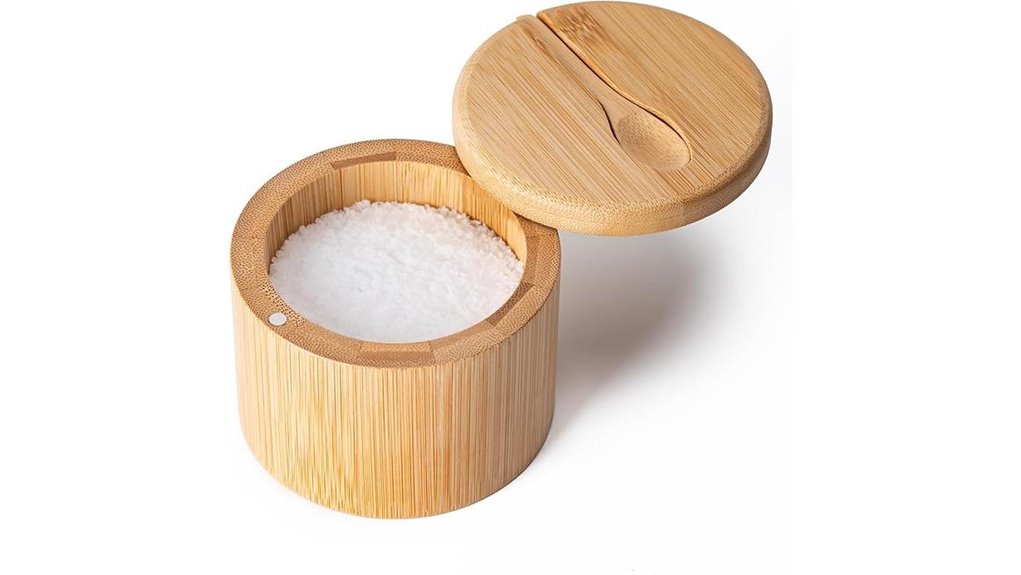 magnetic bamboo salt cellar