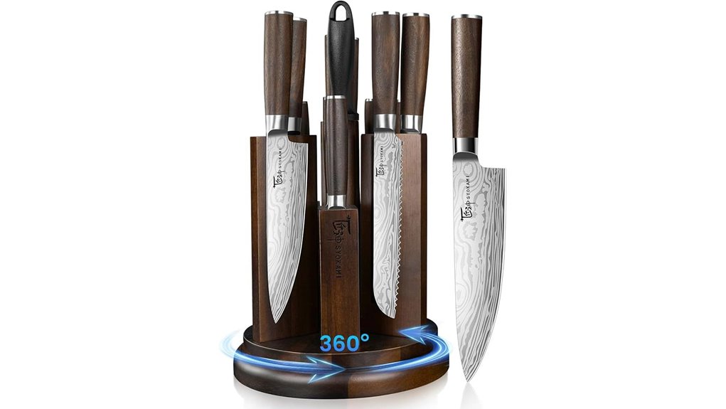 magnetic block knife set