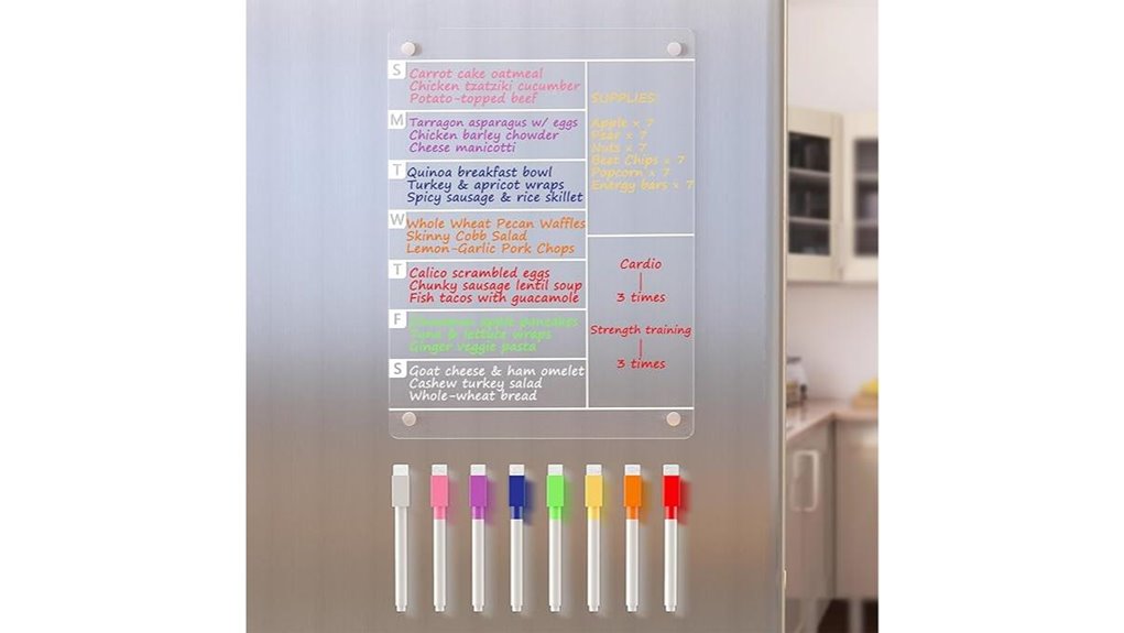 magnetic fridge meal planner