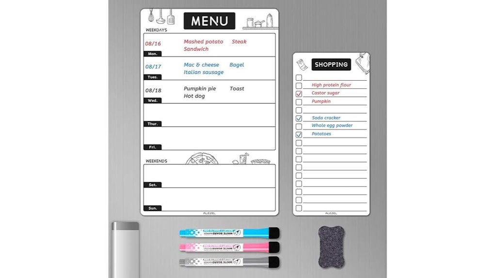 magnetic fridge menu board