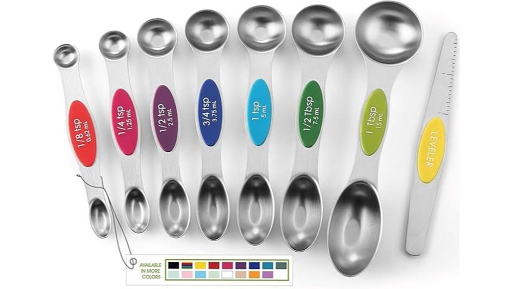 magnetic measuring spoons set