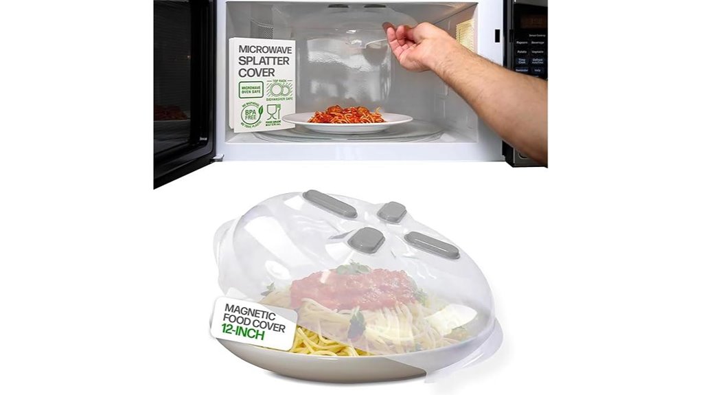 magnetic microwave splatter cover