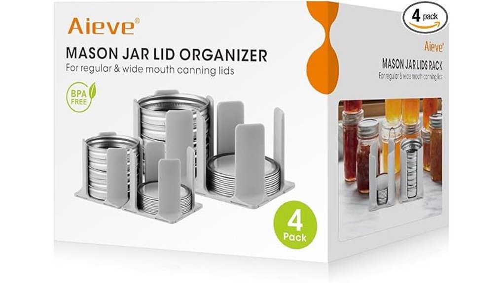 mason jar lid organizer