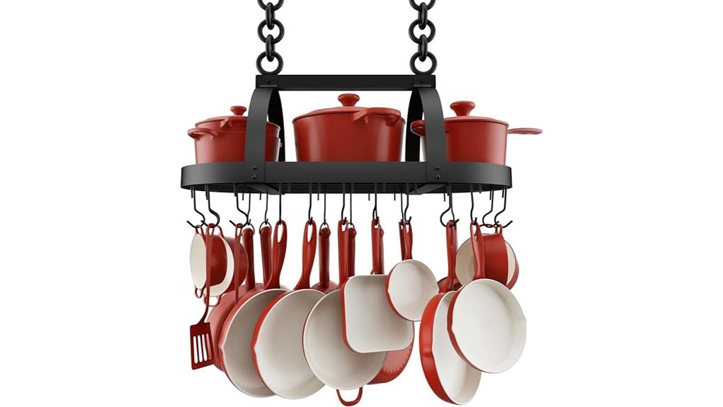 matte black ceiling pot rack