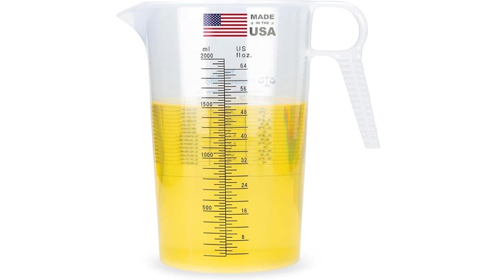 measurement pitcher with conversions