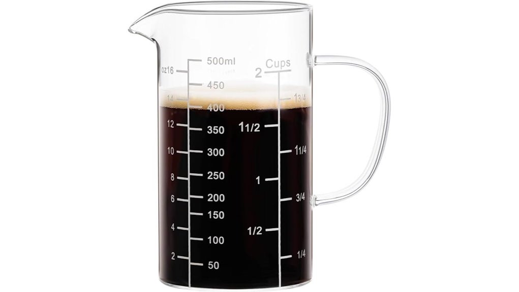 measuring cup with handle