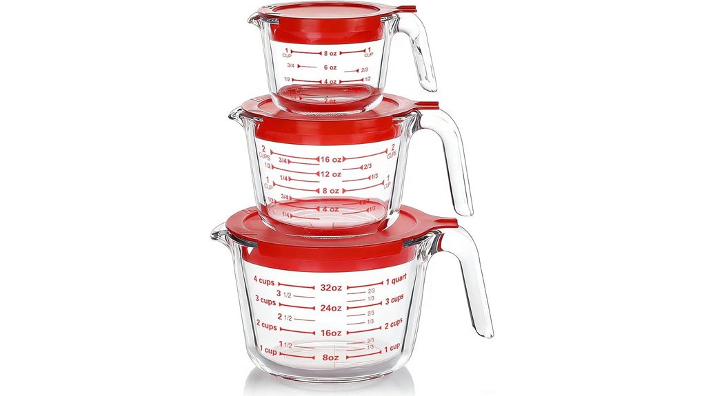 measuring cups with lids