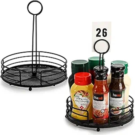 metal condiment caddy set