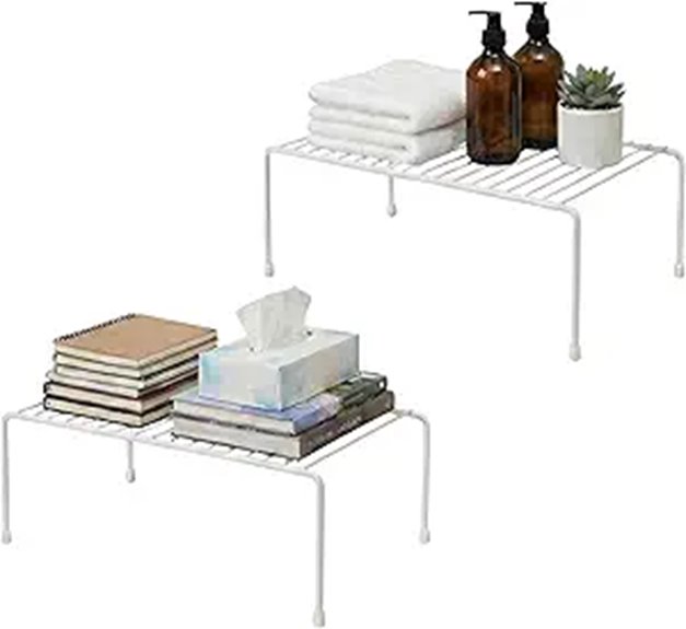metal shelf organizer set