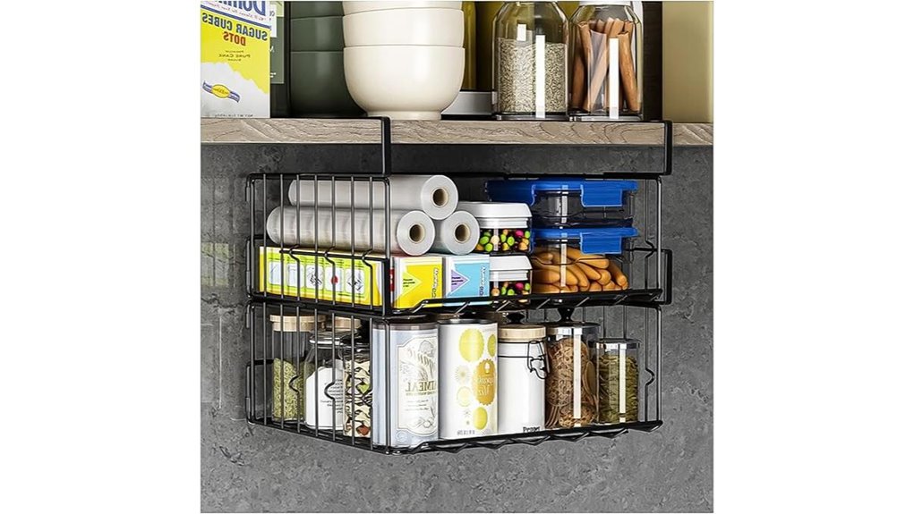 metal under shelf baskets