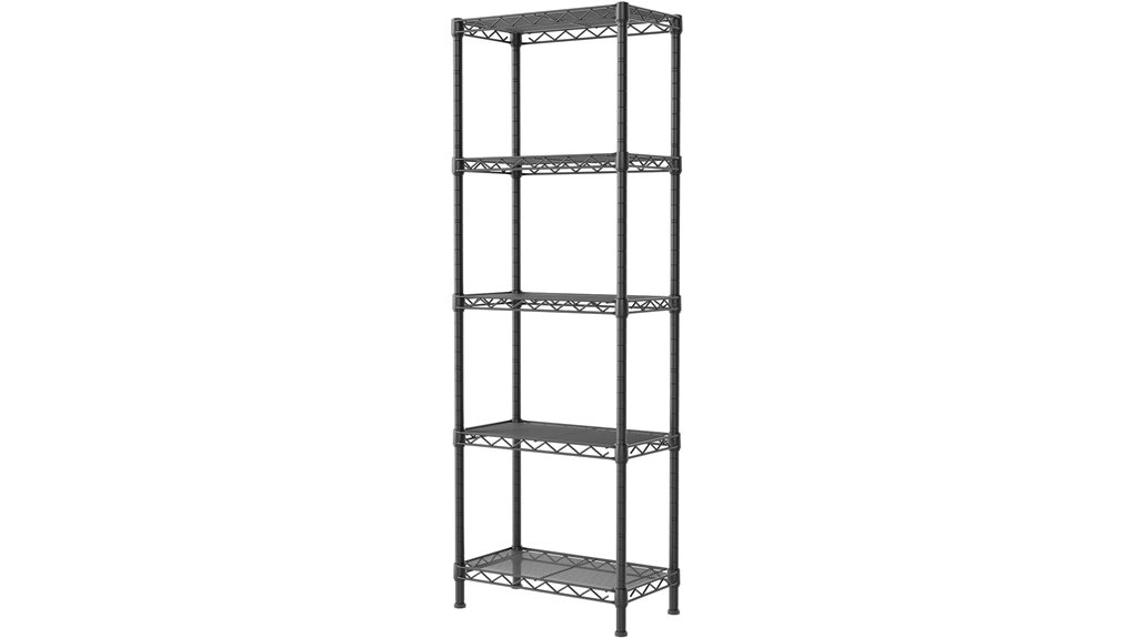 metal wire shelving unit