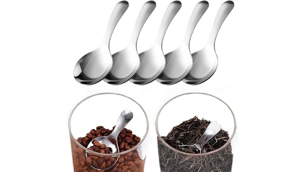 mini silver scoops set