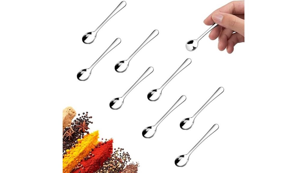 mini silver spoons set