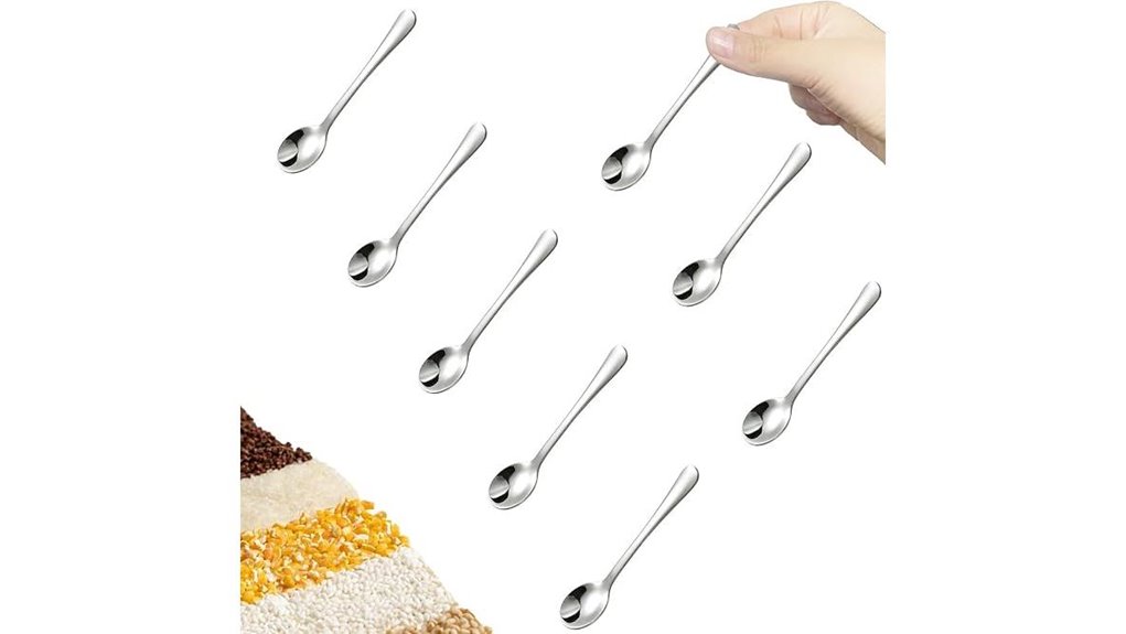 mini stainless steel spoons