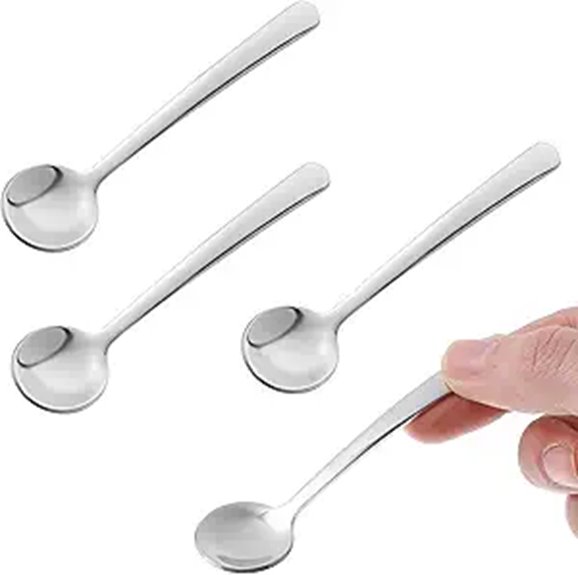 miniature stainless steel spoons