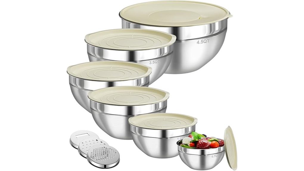 mixing bowls with lids