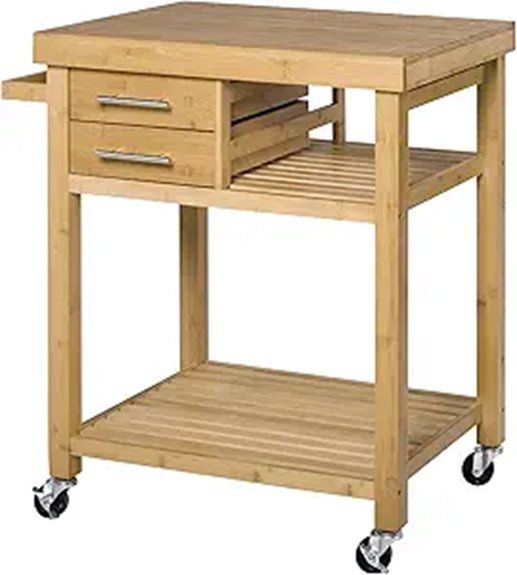 mobile bamboo kitchen island
