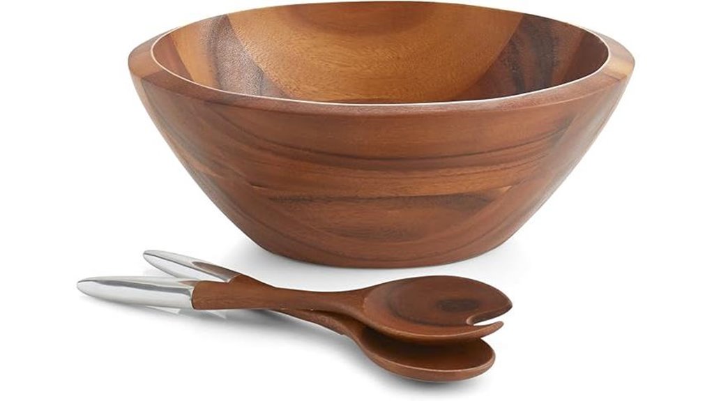 modern acacia wood bowl