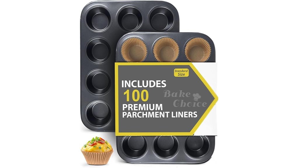 muffin pan with liners