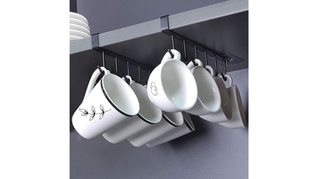 mug hooks under cabinet