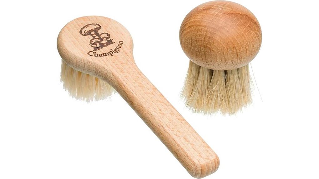 mushroom cleaning brush set