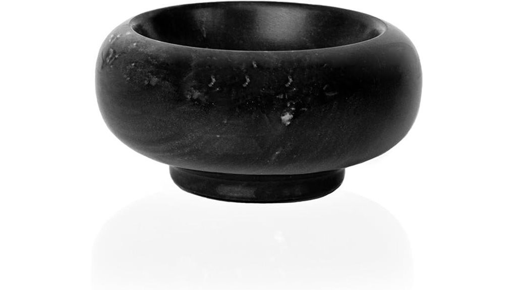 natural black marble bowl