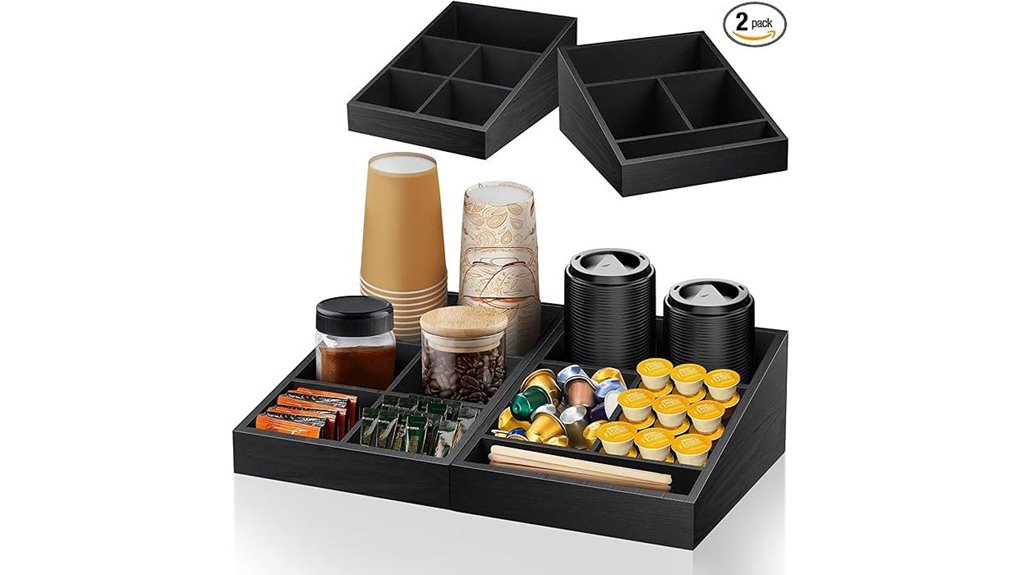 nine compartment coffee organizer