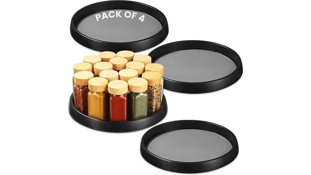 non skid cabinet turntables set