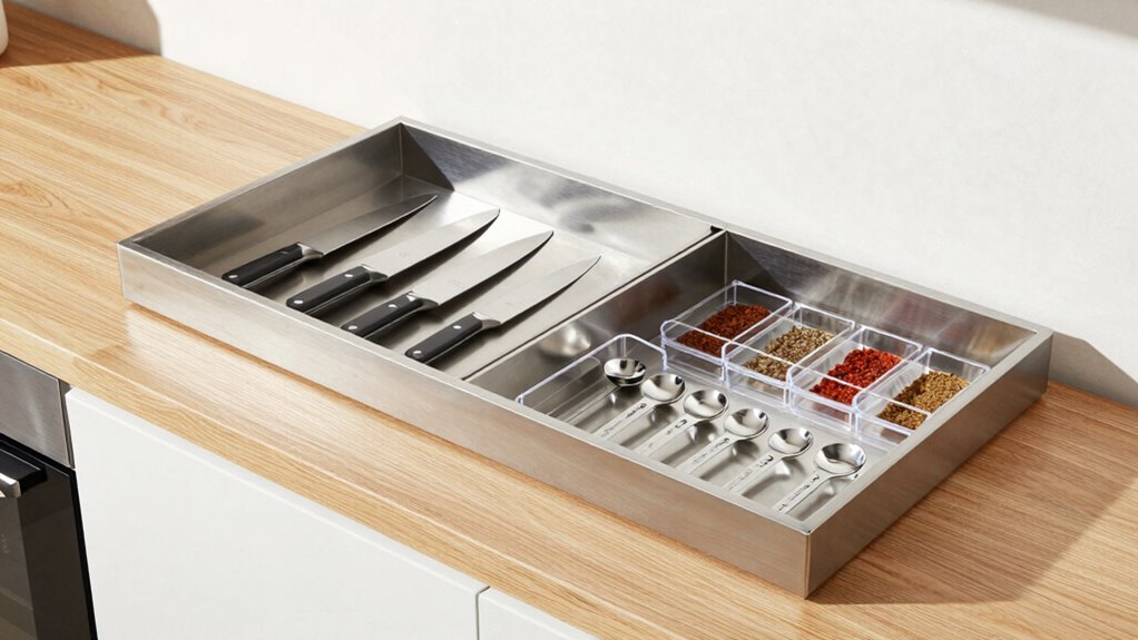 organize drawers with dividers