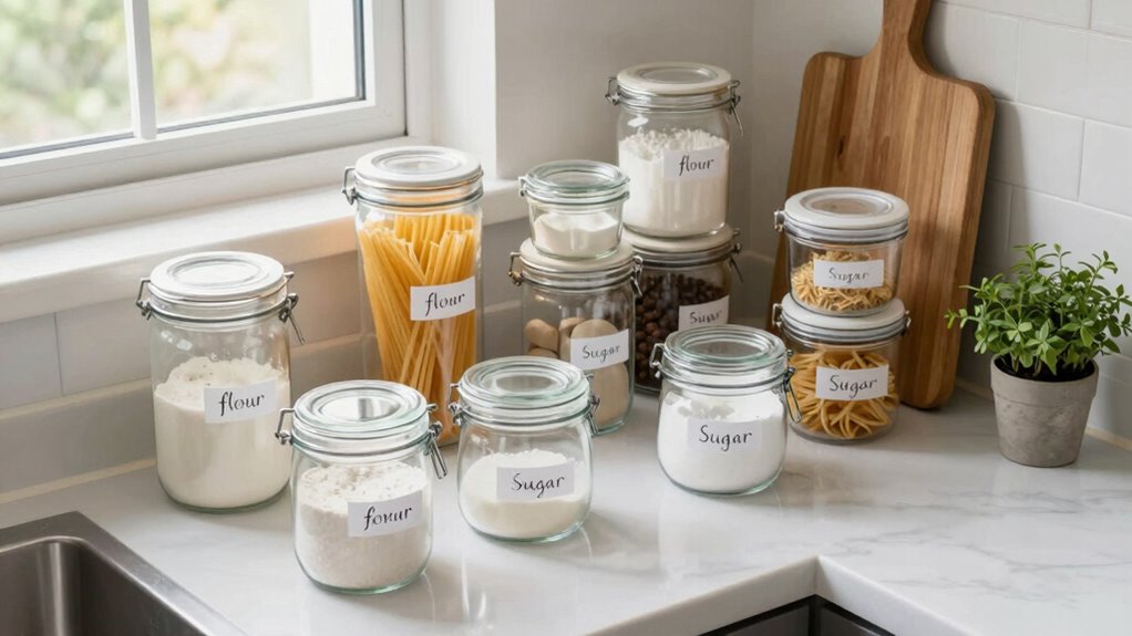 organize pantry with containers