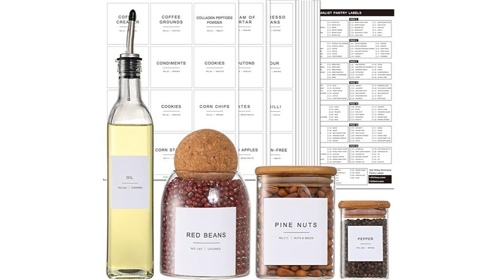 organized food container labels