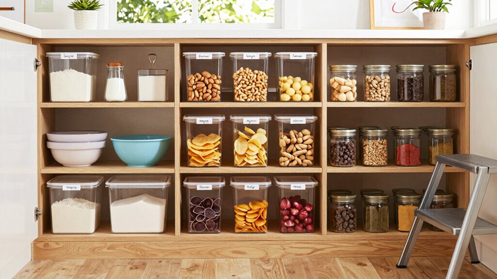 organized pantry zones established