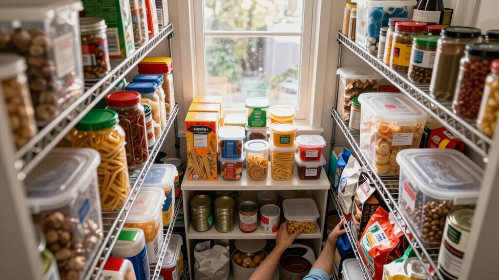 organizing a messy pantry