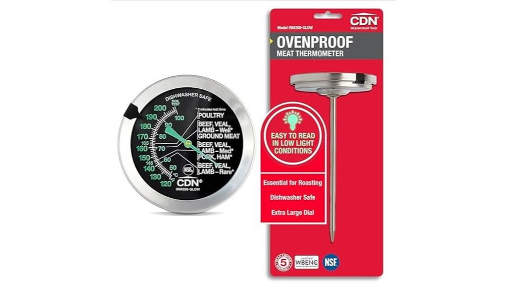 ovenproof meat thermometer dial