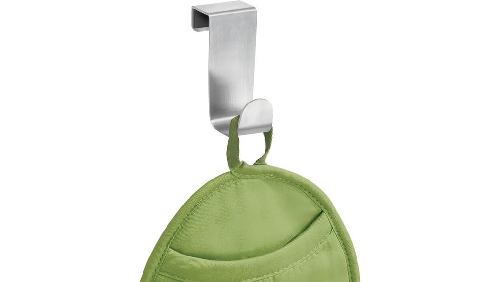 over cabinet stainless steel hook