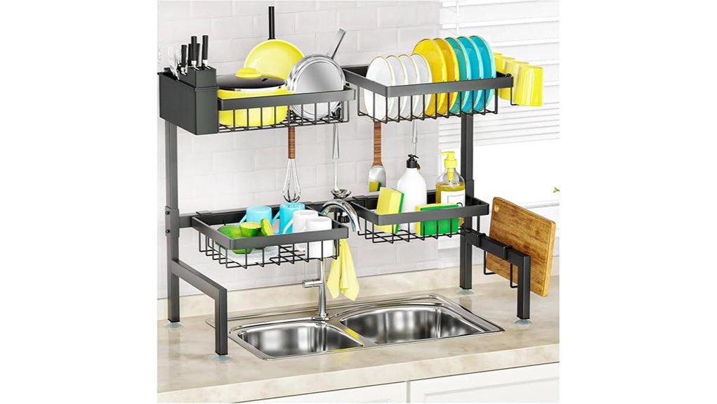 over sink dish drying rack