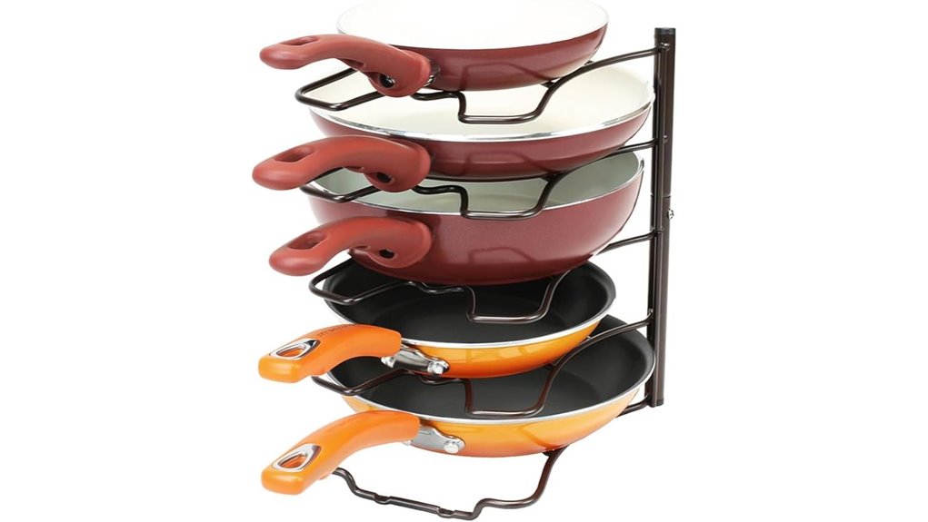 pan organizer rack bronze