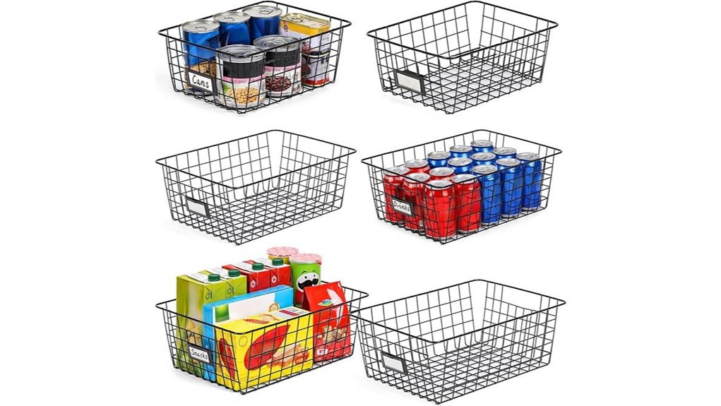 pantry storage wire baskets