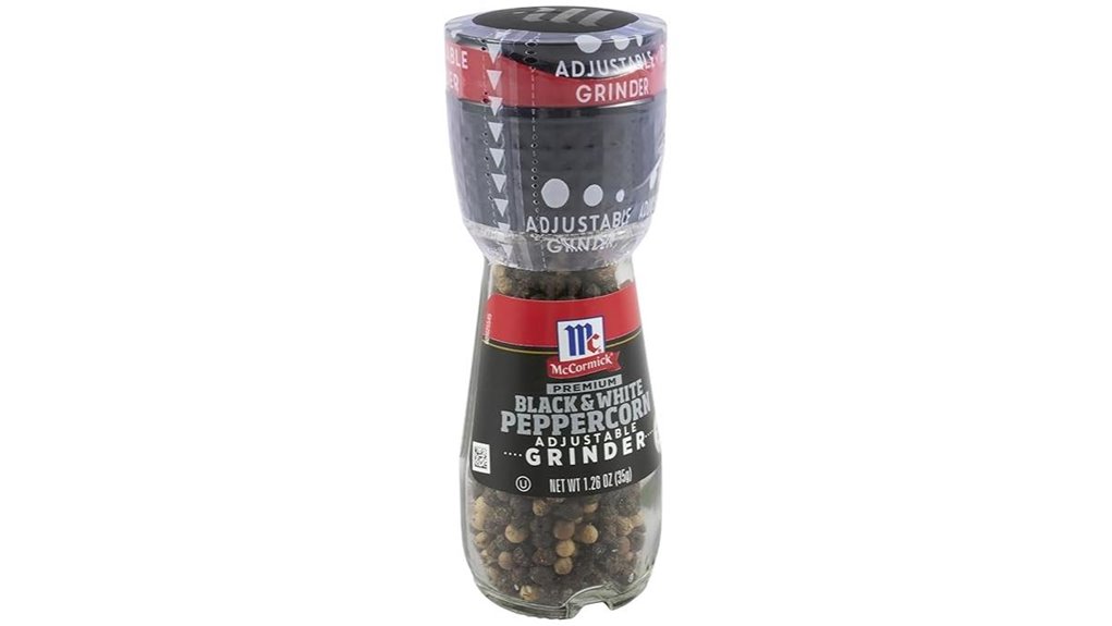 peppercorn grinder adjustable size