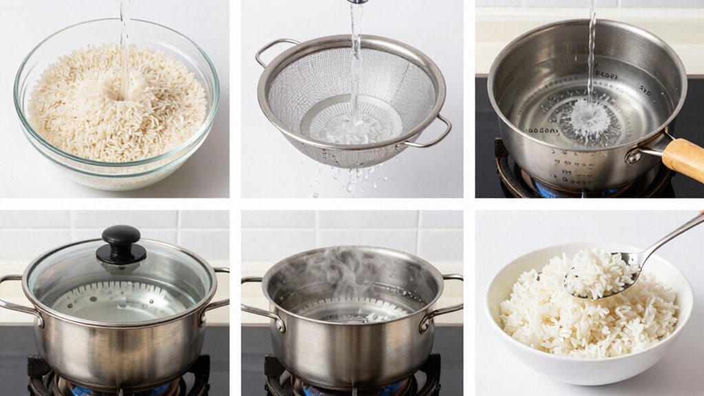 perfectly timed rice cooking