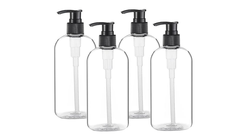 plastic pump bottles set