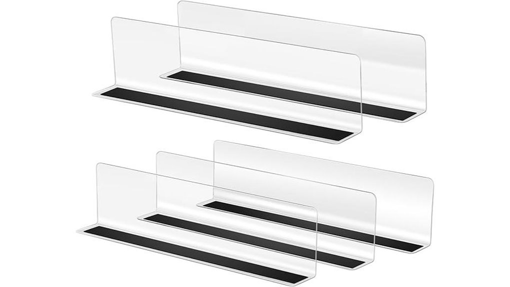 plastic shelf dividers set