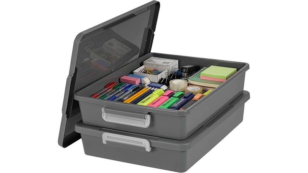 plastic storage bins set