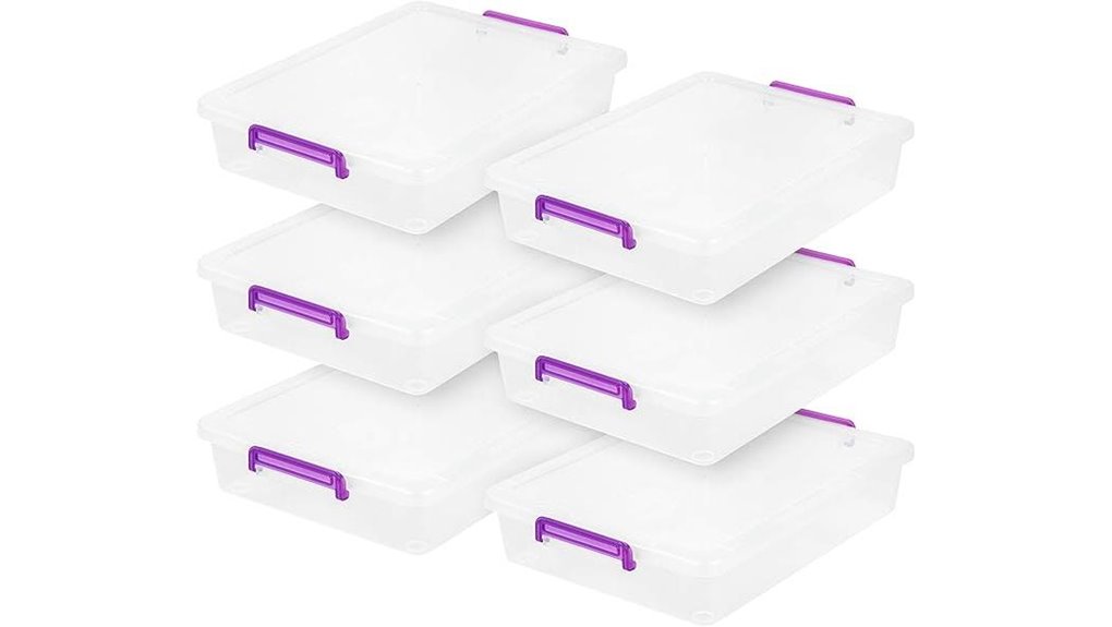 plastic storage bins set