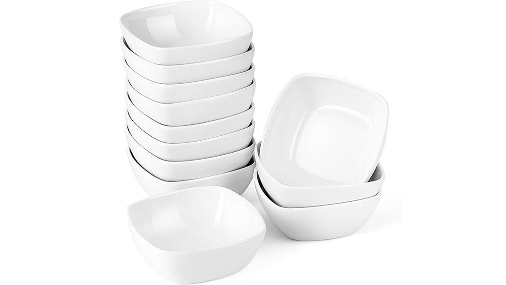 porcelain dip bowls set