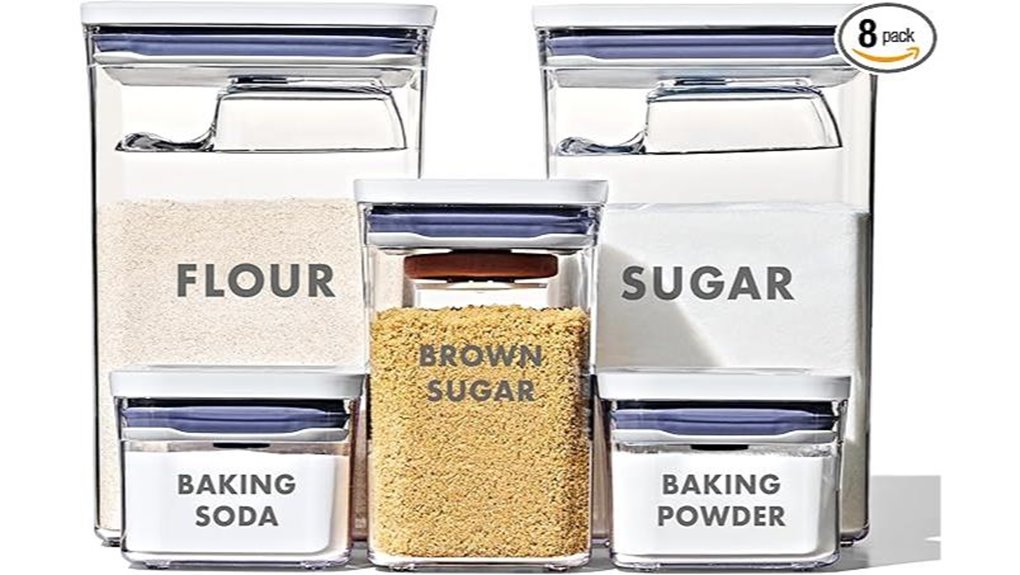 prelabeled baking container set