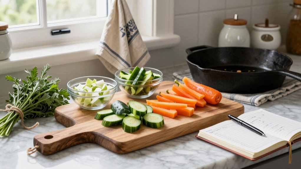 prep ingredients for efficiency