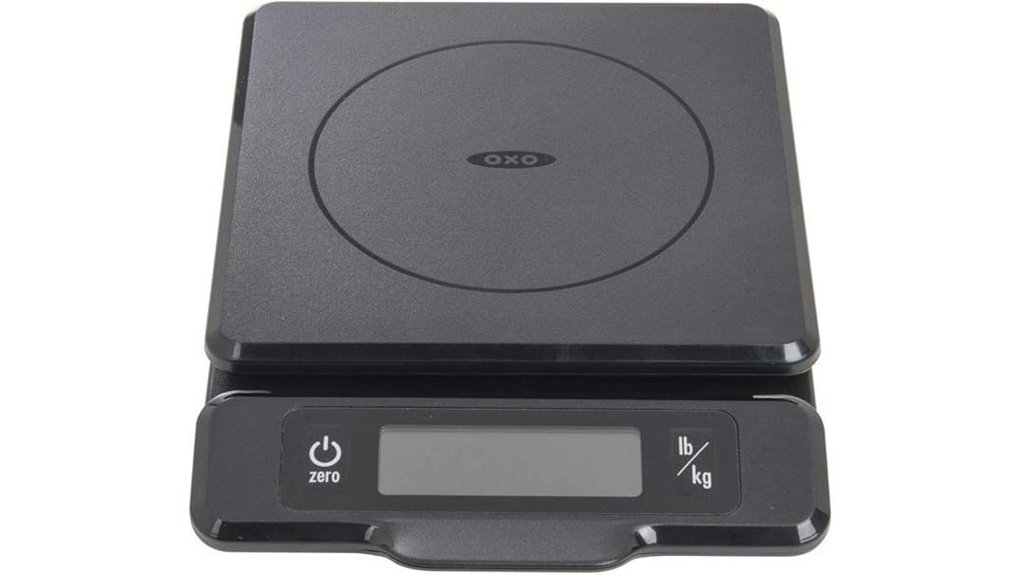 pull out display kitchen scale