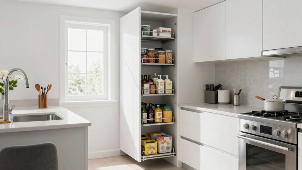 pull out pantry for efficiency